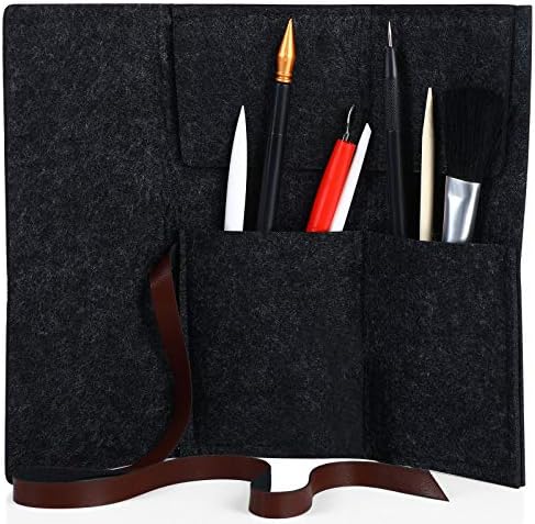 Scratch Painting Art Tool, 9 Pieces Scratching Drawing Tool Set, Including Artist Glove, Tool Bag, Scratch Coloring Pens, Plastic and Wooden Stylus, Scraper, Clean Brush