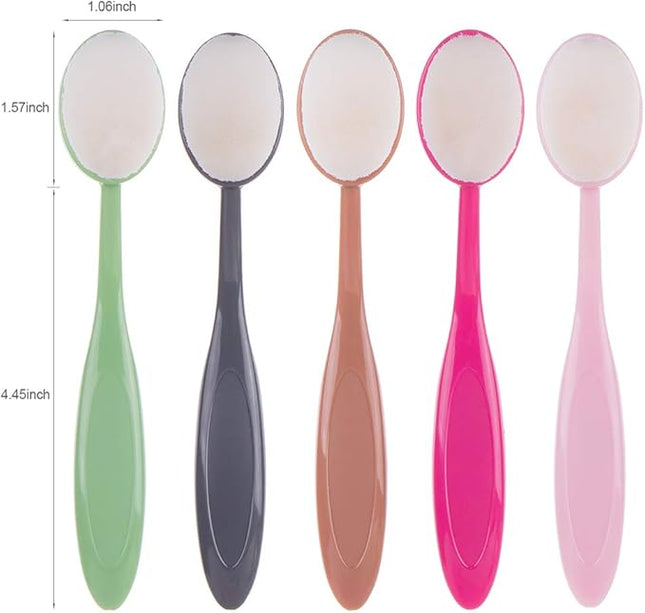 New Craft Ink Blending Brushes 5 Colorful Pack Set Broad Application Assortment Crafter color coded handles(Rainbow 3)