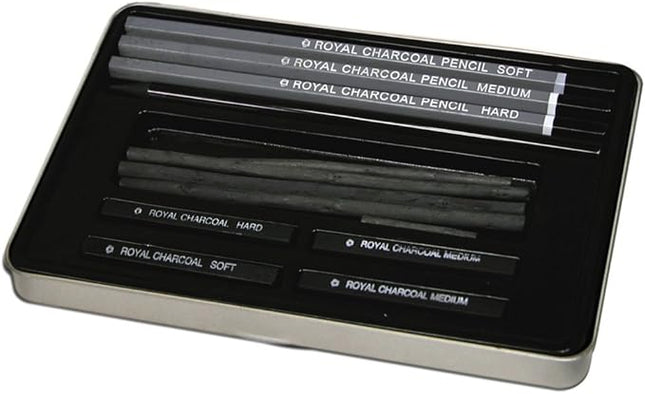 Royal & Langnickel RSET-ART2503 Small Tin Charcoal Drawing Art Set