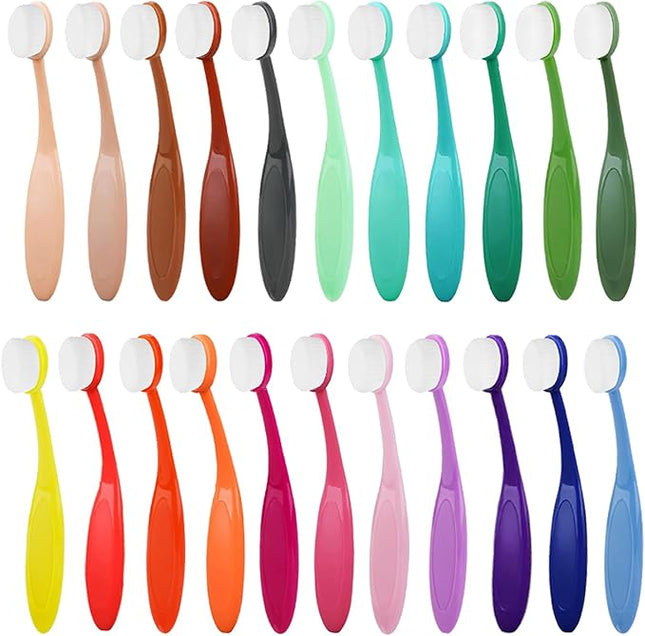 Yoseng 22 Pack Colored Mini Ink Blending Brushes Blenders,Small Ink Blending Tool for Card Making,Craft Broad Application Assortment Paper Crafter Color Code Handle (Brush Head Size 0.5 Inches)