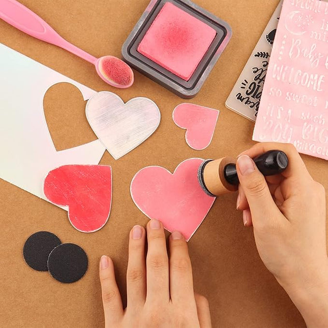 40 Pieces Sanding Disks 1.25" Medium-Grit Sandpaper for Sanding and Distressing All of Your Craft Projects Art Supplies Crafting Project Scrapbooking Supplies Ink Tools Arts Crafts