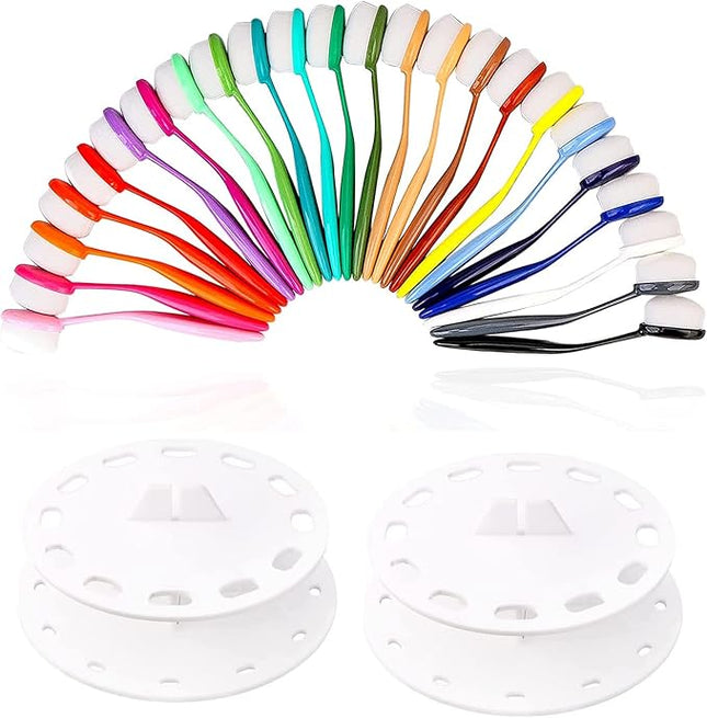 Yoseng 24 Colors Ink Blending Brushes, Background Blenders,Ink Blending Tools for Card Making with Stand