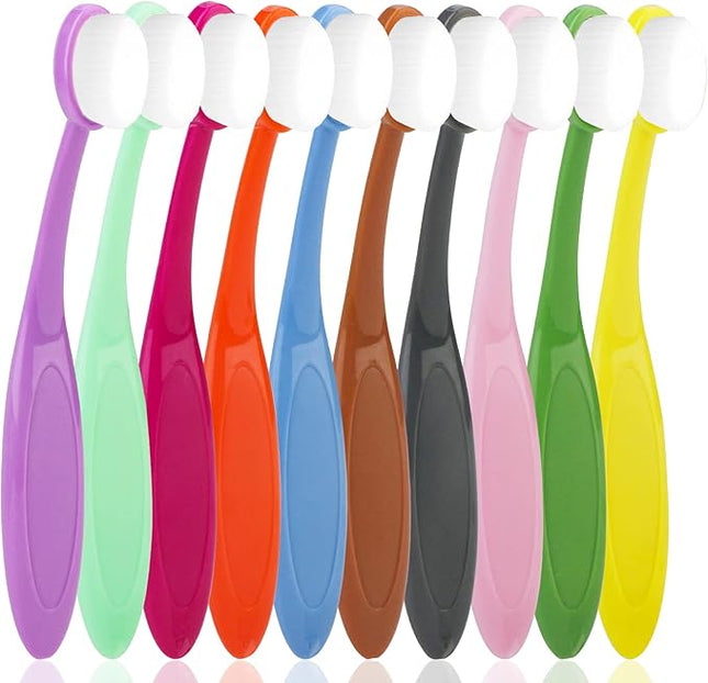 Yoseng 10 Pack Colored Mini Ink Blending Brushes Blenders,Small Ink Blending Tool for Card Making,Craft Broad Application Assortment Paper Crafter Color Code Handle (Brush Head Size 0.5 Inches)