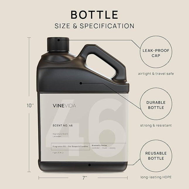 VINEVIDA [128oz] Lavender Fragrance Oil for Candle Making and Soap Making - Premium Candle Scents for Soy Candles