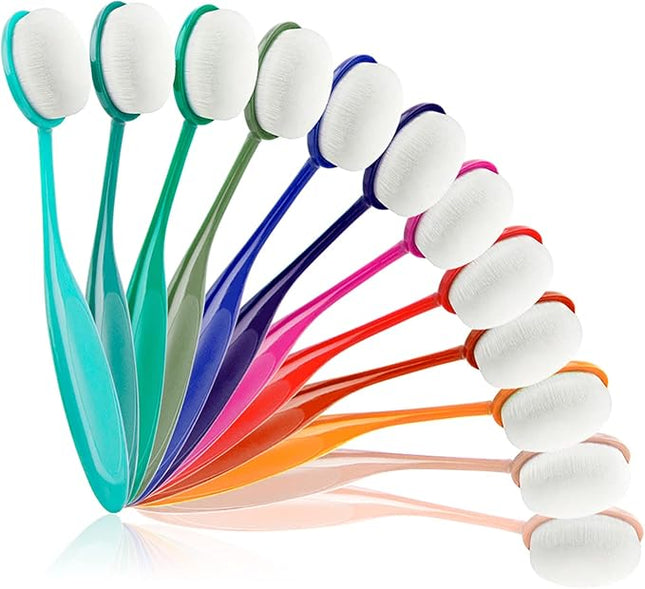 Yoseng 12 Pack Colored Ink Blending Brushes,Ink Blending Tool for Card Making,Craft Broad Application Assortment Paper Crafter Color Code Handle (Brush Head Size 0.85 Inches)