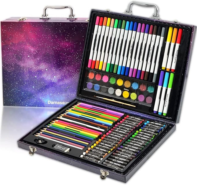 132-Piece Art Set, Deluxe Professional Color Set, Creating Gift Box, Art Set Crafts Drawing Painting Christmas Kit for Kids and Adult, Girls Boys