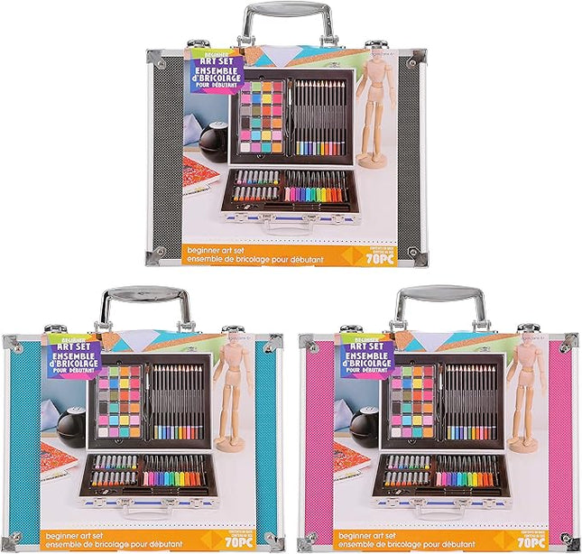 Darice Studio Kids Art Set Assorted Case, 71 Pieces, 70 Pc Metal Color May Vary, Multi, Count
